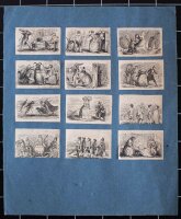 Unbekannt - 12 Genreszenen - o.J. - Holzstich