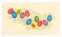 unbekannt - Grußkarte mit Ostereier zu Ostern -...