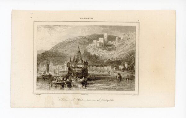 Francois Hippolyte Lalaisse - Die Burg Gutenfels - o.J. - Stahlstich