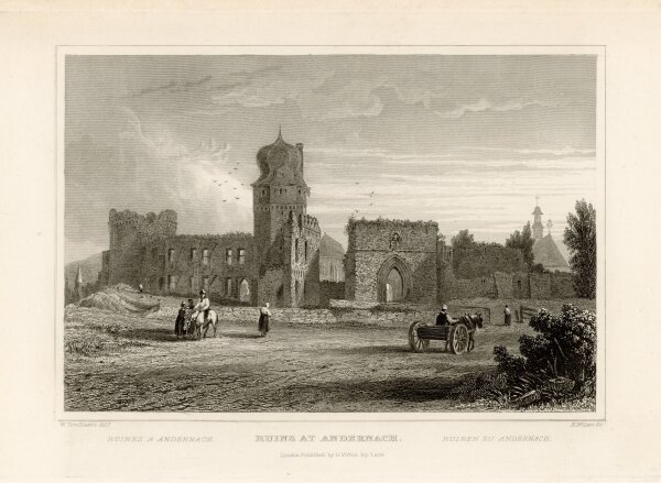 R. Wilson - Die Ruinen zu Andernach - o.J. - Stahlstich