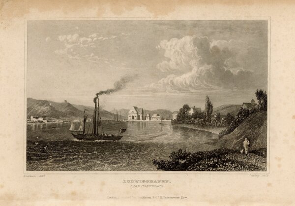 Matthew James Starling - Ludwigshafen und der See Konstanz - o.J. - Stahlstich