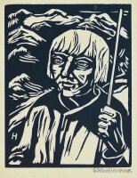 Elisabeth Hausmann - Hirte - o.J. - Holzschnitt