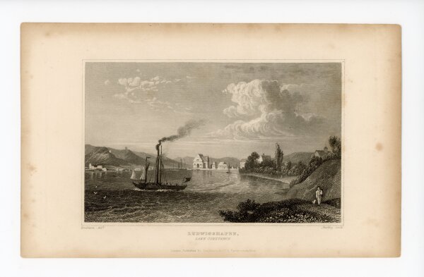 Matthew James Starling - Ludwigshafen und der See Konstanz - o.J. - Stahlstich