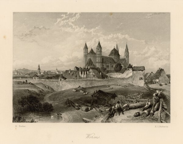 E. I. Roberts - Worms - o.J. - Stahlstich