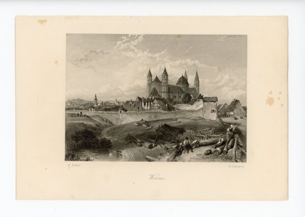 E. I. Roberts - Worms - o.J. - Stahlstich