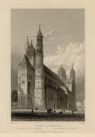 J. Woods - Die Domkirche zu Worms - o.J. - Stahlstich