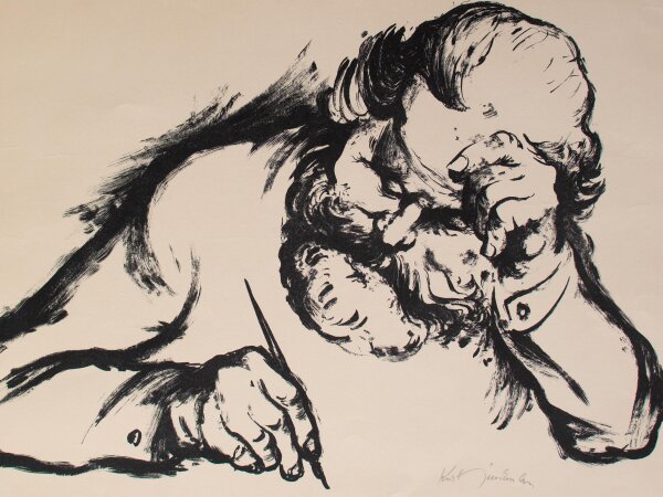 Kurt Zimmermann - Marx schreibt - 1965 - Lithografie