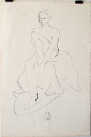 unbekannt - Weiblicher Akt, Bett. - Ende 1900 -...