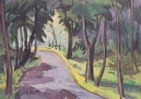 unbekannt - Waldlandschaft - o.J. - Aquarell