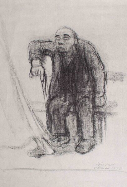 Käthe Kollwitz - Porträt eines alten Mannes - 1965 - Lichtdruck