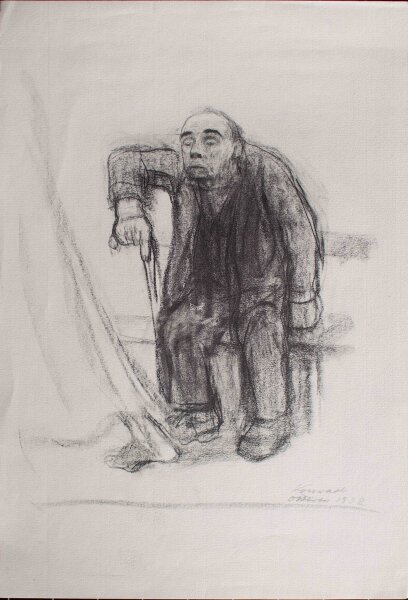 Käthe Kollwitz - Porträt eines alten Mannes - 1965 - Lichtdruck