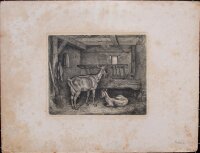 Johann Adam Klein - Ziege mit Kitz - 1841 - Radierung