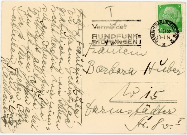 unbekannt - Grußkarte Geburtstag Blumenstrauß Engel 1939 - 1939 - Mischtechnik