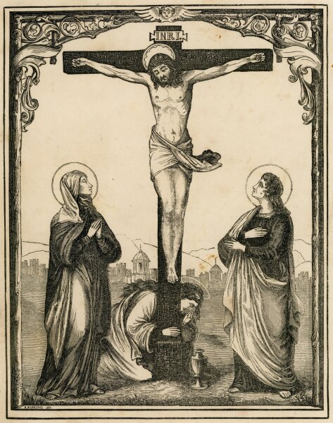 B. Rühling - Kreuzigung Christi - o.J. - Stahlstich