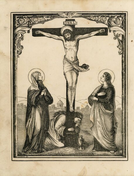 B. Rühling - Kreuzigung Christi - o.J. - Stahlstich