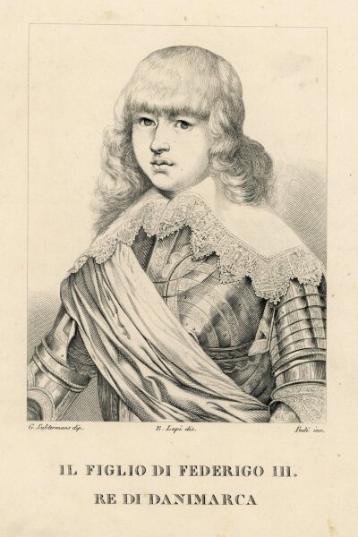 Pio Fedi - Bildnis des Sohnes von Friedrich III. - o.J. - Kupferstich