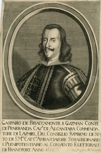 Johann Meyssens - Bildnis des Gaspar de Bracamonte - o.J. - Stahlstich