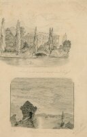 unbekannt - Landschaft mit Gebäude - 1878 - Bleistift