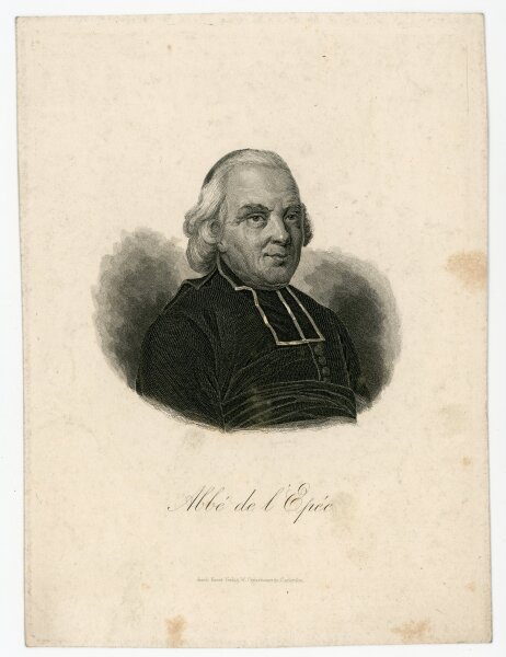 unbekannt - Bildnis des Abbé Charles-Michel de lEpée - o.J. - Stahlstich