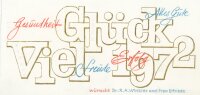 unbekannt - Skizze Glückwunschkarte zum Neujahr 1972...