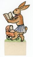 unbekannt - Aufsteller mit einem Hasen - o.J. - Buntstift...