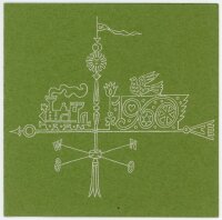 unbekannt - Grußkarte Neujahr Lokomotive Vogel...