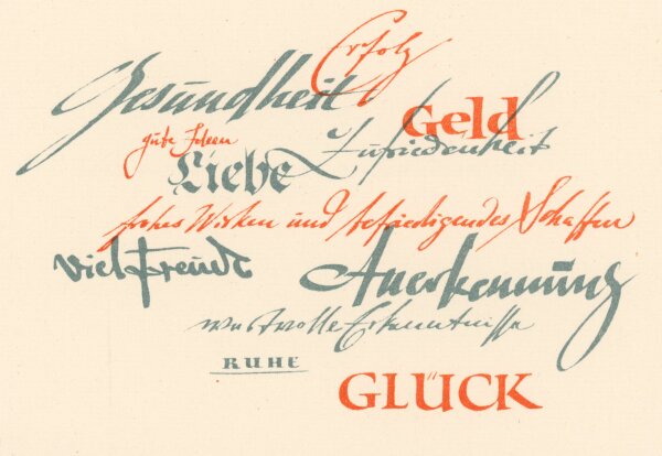 Uli Huber - Uli Huber Grußkarte Glückwünsche 1955 - 1954 - Druck