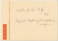 Uli Huber - Uli Huber Grußkarte - o.J. - Druck