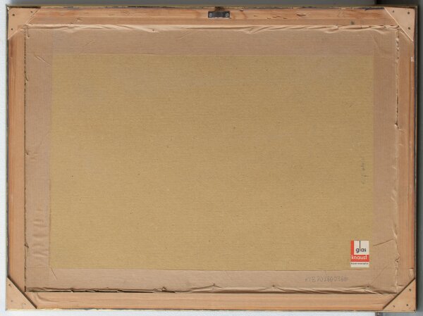 unbekannt - Bauernhof mit Fachwerkscheune - o.J. - Öl auf Malpappe