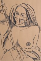 Sasha Schwarzer - Maskierter weiblicher Akt - 2023 -...