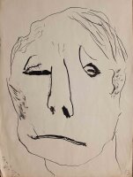 Jens Nielsen - Männerbildnis - o.J. - Tusche