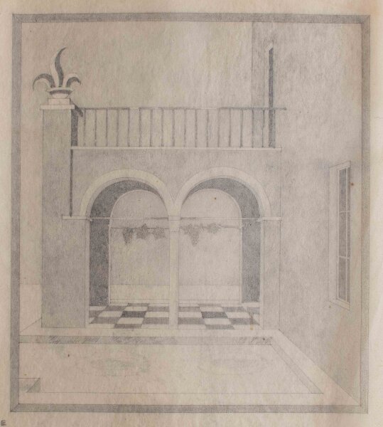 unbekannt - Architekturentwurf - o.J. - Bleistift