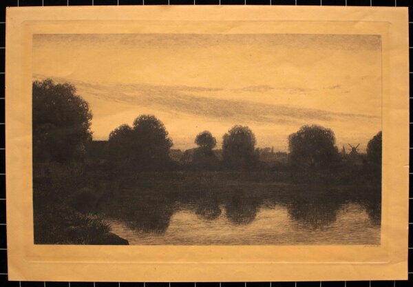 Axel Holm - Seelandschaft in Schweden - 1899 - Radierung