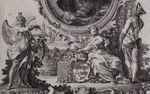 Johann Esaias Nilson - Porträt Friedrich Christian Leopold Johann Georg Franz Xaver von Sachsen - o.J. - Kupferstich