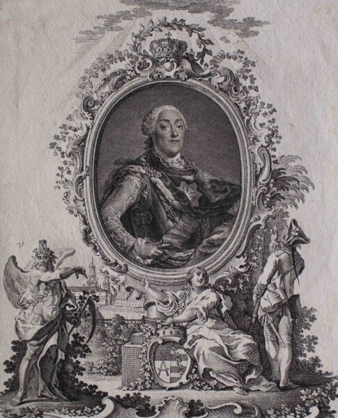 Johann Esaias Nilson - Porträt Friedrich Christian Leopold Johann Georg Franz Xaver von Sachsen - o.J. - Kupferstich