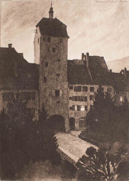 Walter Siebert-Lemàn - Waldshut, Oberes Tor - 1927 - Radierung