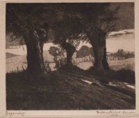 Walter Siebert-Lemàn - Regentag (in Pommern) - 1919 - Radierung