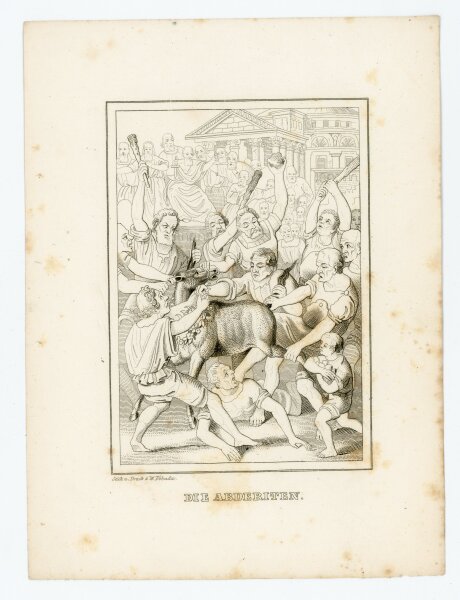 Wenzel Pobuda - Die Abderiten - um 1820 - Kupferstich