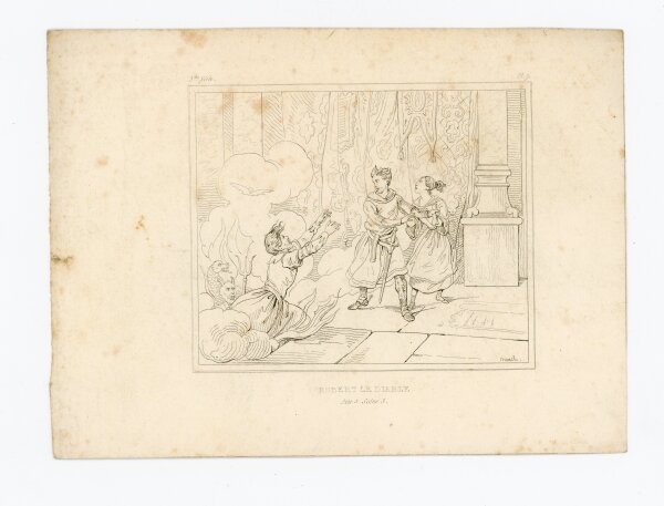 Pierre Antoine Branche - Robert le diable - um 1830 - Radierung