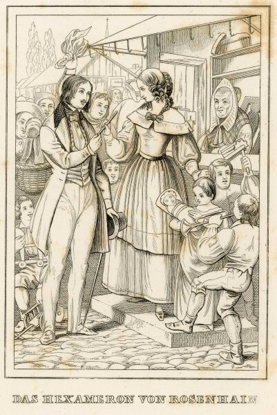 Wenzel Pobuda - Das Hexameron von Rosenhain - um 1820 - Kupferstich