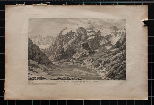 François Denis Née - Gebirgslandschaft mit Hospiz am St. Bernhard Pass - 1780-1788 - Radierung