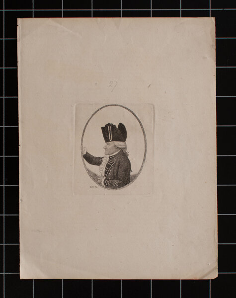 John Kay - Porträt eines Mannes mit Dreispitz - 1789 - Aquatinta
