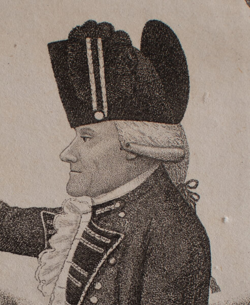 John Kay - Porträt eines Mannes mit Dreispitz - 1789 - Aquatinta