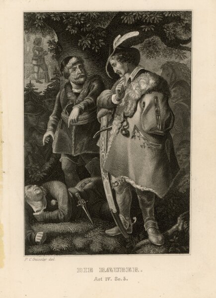 Peter Carl Geissler - Die Raeuber - o.J. - Stahlstich