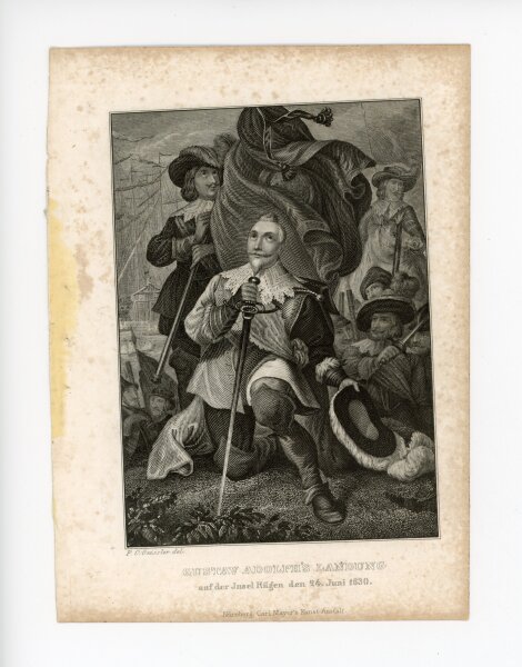 Peter Carl Geissler - Gustav Adolphs Landung - o.J. - Stahlstich