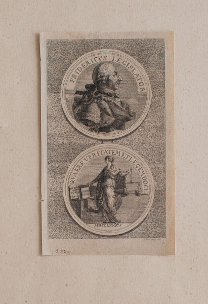 Christian Darchow - Medaille Fridericus Legislator - 1786 - Kupferstich