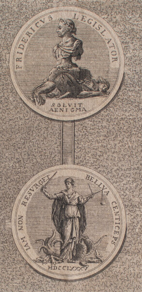 Christian Darchow - Medaille Fridericus Legislator - 1786 - Kupferstich