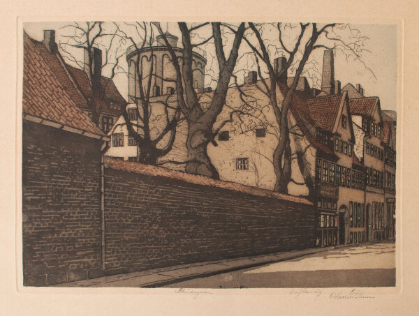 Carl Hansen - Skindergarde 8, Straßenansicht - o.J. - Farbradierung