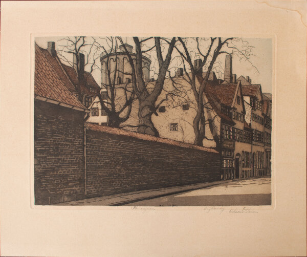 Carl Hansen - Skindergarde 8, Straßenansicht - o.J. - Farbradierung