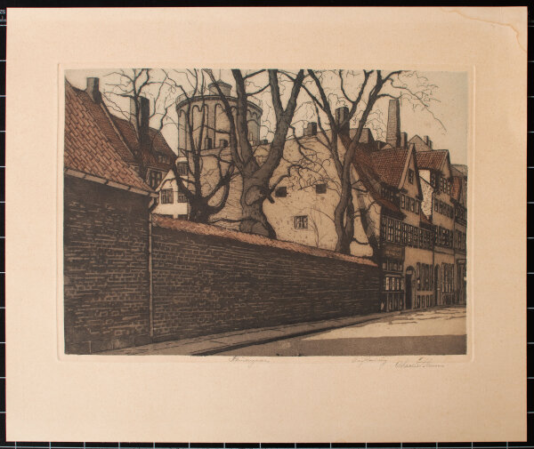 Carl Hansen - Skindergarde 8, Straßenansicht - o.J. - Farbradierung